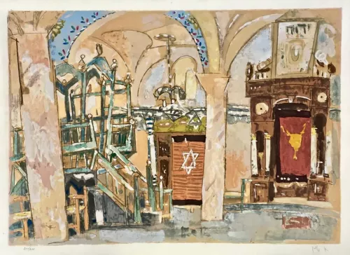 A-Synagogue-in-Safed-Painting